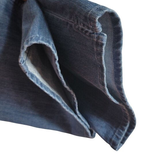 Isaac Mizrahi Live! Jeans Blue Size 22W Wide Leg Zipper Pockets Cropped Med Wash - Picture 4 of 8